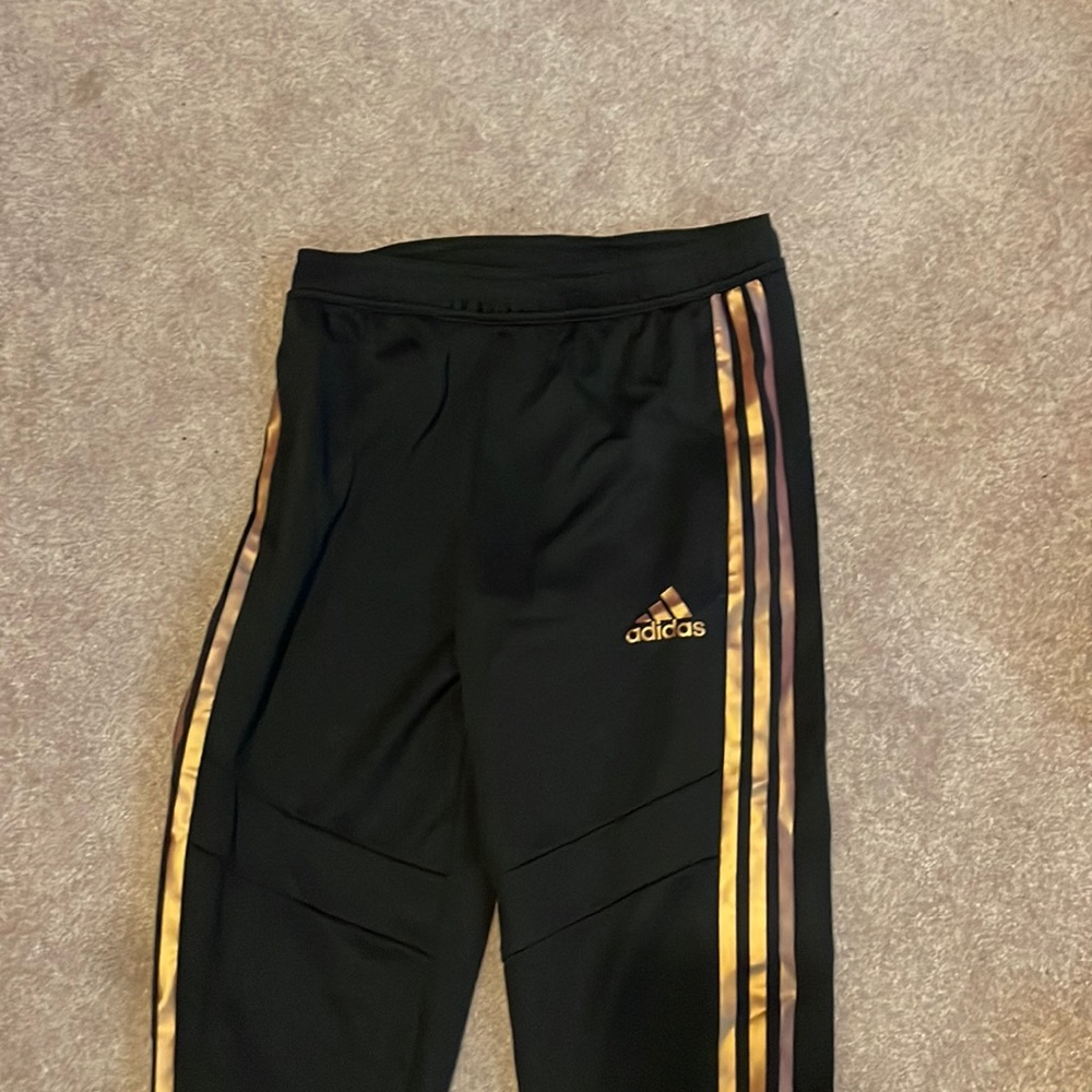 Adidas pants with bronze sides only worn a few times